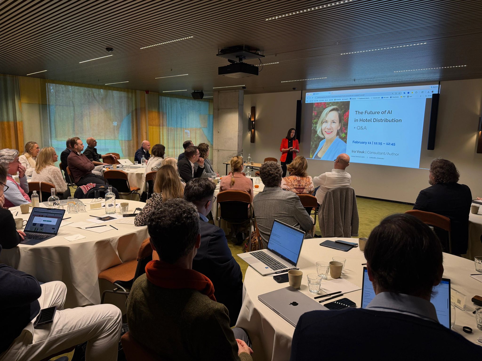 Pandox team training session on AI search optimization, Brussels